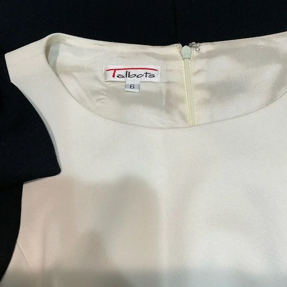 🌱NWT Talbots Women’s Maxi Black/White Shoulders Bows Details, Size 6 - Picture 11 of 13